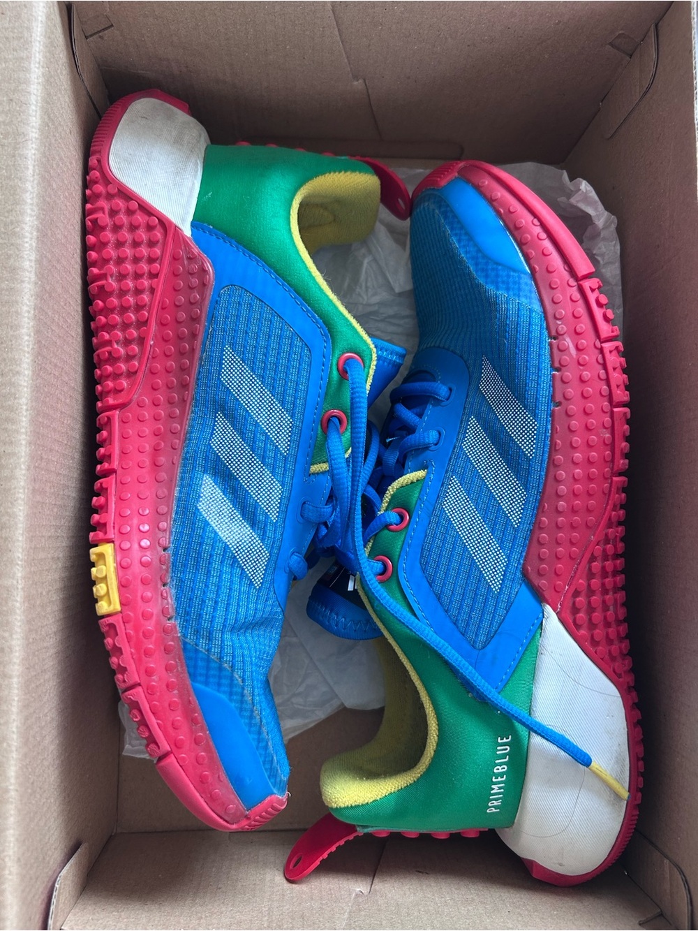 adidas Kids Primeblue Colorblock Sneakers - Blue/Red/Green/Yellow